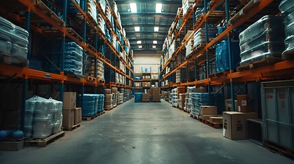 Poster - Warehouse for storage of various goods and equipment : Generative AI