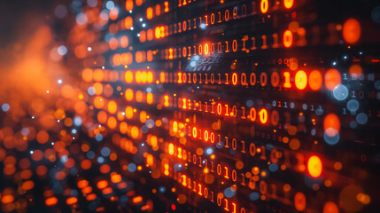A computer screen with a lot of numbers and dots