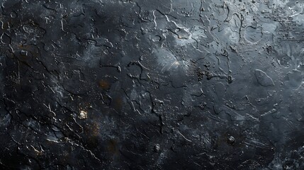 Poster - Texture of black polished concrete background Dark old wallpaper with cement texture Nature wall concept surface mockup Empty rough cement wall or floor background Top view close up co : Generative AI