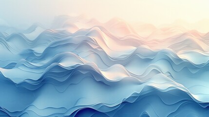 Wall Mural - abstract waves in blue tones create a serene and fluid background. perfect for modern designs and ca
