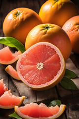 Wall Mural - Fresh and delicious looking grapefruit