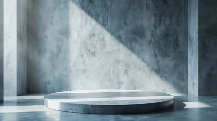 Aufkleber - Epmty Room Ctreative Design Copy Space Presentation Post Banner Art Background Podium Interior : Generative AI
