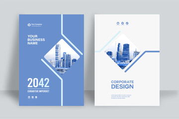 Wall Mural - city background business book cover design template