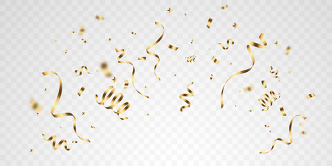 Wall Mural - golden confetti background for festival decoration vector illustration