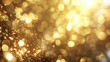 © MdAnontoIslam - Radiant Golden Sparkles Glitter and Bokeh Lights on Dark Background for festive, Holidays, Banner
