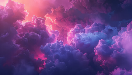 Wall Mural - The sky is filled with clouds of different colors, creating a sense of wonder