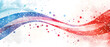 © Mahmud - 4th of July background featuring a border with the American flag. adorned with red and white stripes, while the corners have clusters of small blue stars. Independence Day design