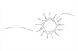 © MdOmar - Continuous one line drawing sun art Summer sun contour line sign line art illustration