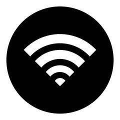 Wifi button silhouette icon with simple and modern design