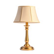 © TEERAWAT - Elegant gold lamp with a soft fabric shade, perfect for adding warmth and style to any room decor.
