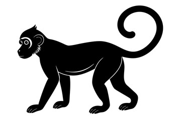 
Monkey silhouette, Monkey icon vector illustration
