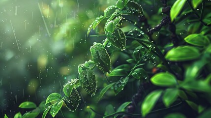 leaf with drops