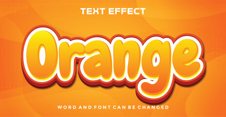 Wall Mural - Orange editable text effect