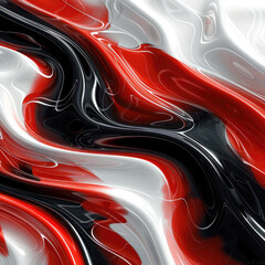 Poster - Abstract background, 3 colors red, white, black. Generative AI.