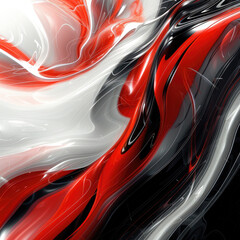 Poster - Abstract background, 3 colors red, white, black. Generative AI.