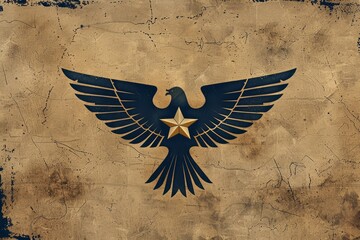 Wall Mural - Military logo, emblem with wings