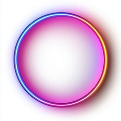 Poster - Vibrant Neon Circle with Glow Effect