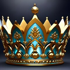 Wall Mural - golden crown 3d render