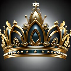 Wall Mural - golden crown 3d render