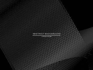 Wall Mural - Gray black gradient lines on black black background. Minimalist design. Cover design templates, business brochure layouts, wallpapers, etc.