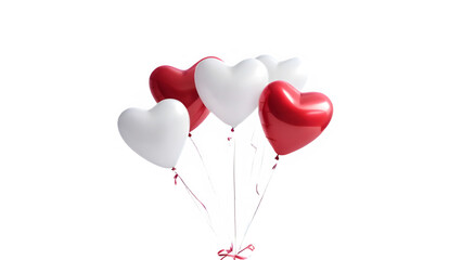 Wall Mural - beautiful heart shaped balloons