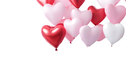 Wall Mural - beautiful heart shaped balloons