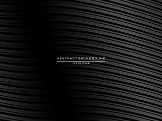 Wall Mural - Gray black gradient lines on black black background. Minimalist design. Cover design templates, business brochure layouts, wallpapers, etc.