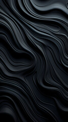 Wall Mural - Digital black wavy curve abstract graphic poster background