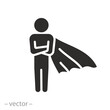 © Yurii - strong hero icon, proud man, superhero flat vector illustration