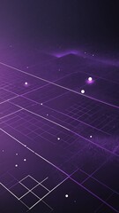 Wall Mural - purple satellite communication grid concept technology abstract background with copy space