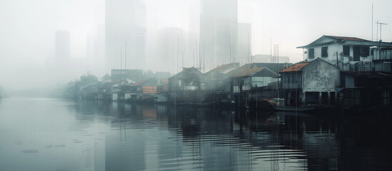 Downtown asia city architecture sky skyline building tower landscape pollution urban skyscraper