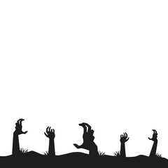 Poster - Halloween Zombie Hand Silhouette