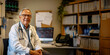 © ekirianova - Portrait of confident senior man doctor sitting in a medical office, advice and consulting in clinic, therapist, healthcare