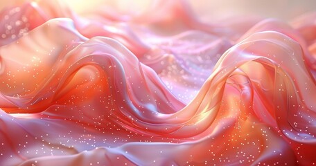 Wall Mural - Pink and Orange Abstract Wave Background