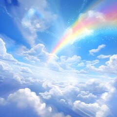 Wall Mural - Rainbow Over Clouds