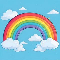 Wall Mural - Colorful Rainbow in the Sky