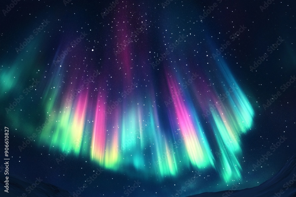 Captivating aurora borealis dancing across the night sky in a ...