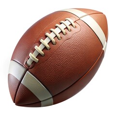 American football ball isolated on white background. 3D render