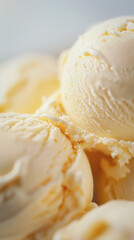 Canvas Print - Detailed Ice Cream Scoops on White - Food Art