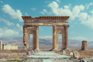 Poster - Pasargad ancient city. Capital of the ancient Achaemenid Empire.