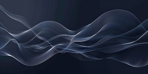 Wall Mural - Abstract Wave Pattern on a Dark Background