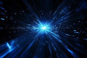 Poster - For design, abstract lens flare light effects on a black background are shown.