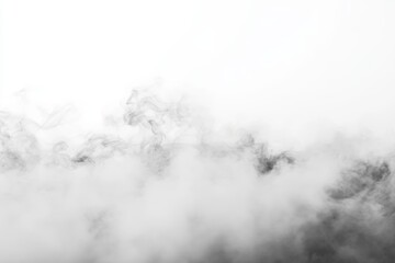 Canvas Print - Fog in modern atmosphere, smoke clouds and dust on transparent background. Dust and soil powder environment, abstract clouds.