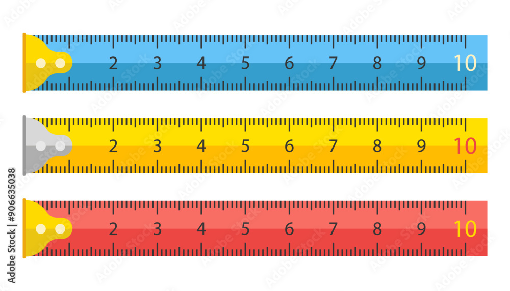 Scale Ruler 10 Cm Professional ruler with scale, carpenter tape measure with scale. Metal ...