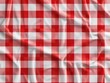 © Alexander Chaykin - Close-up of red and white checkered fabric, great for textile or design projects