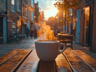 cup of coffee on the street