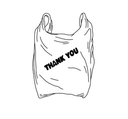 Wall Mural - vector isolated one single plastic bag package 