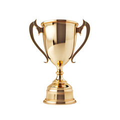 Champion golden trophy isolate on Transparency Background