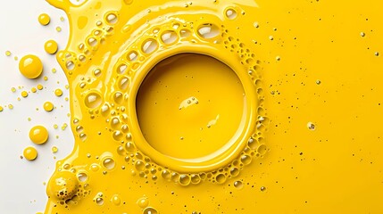 Wall Mural - yellow paint bubbles