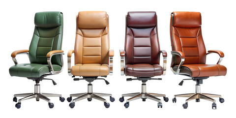 set of modern office chairs, AI